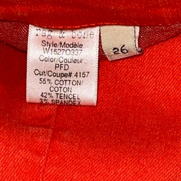 RAG & BONE Zipper Capri Orange - Picture 8 of 14